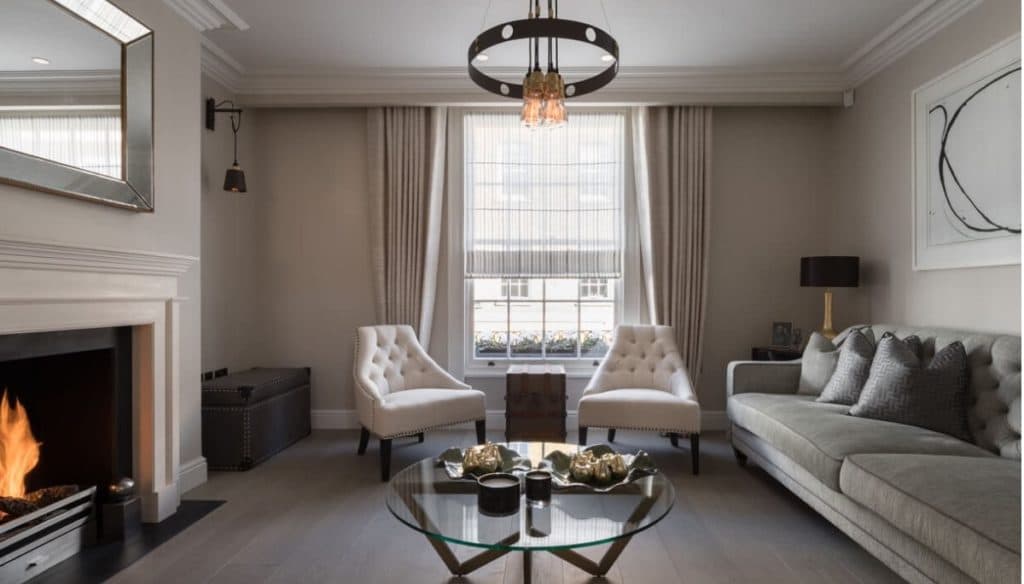 Drawing room of a private Chelsea townhouse