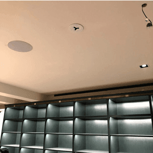A VESDA aspirating detection sampling point fitted flush into a ceiling